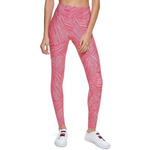 Tommy Hilfiger Sport Womens Printed High Rise Athletic Leggings