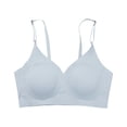 thumbnail image 3 of Womens Comfort Lightly Lined Wireless Triangle Bralette Bra, 3 of 4