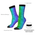 thumbnail image 2 of Yiaed Glitter Rainbow Print Great elasticity Crew Socks Sports socks for Men and Women, 2 of 5