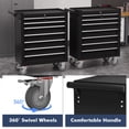 thumbnail image 5 of 7-Drawer Tool Chest,Rolling Tool Cart with Wheels,High Capacity Tool Cabinet with Locking System for Garage, Warehouse, Workshop-Black, 5 of 7