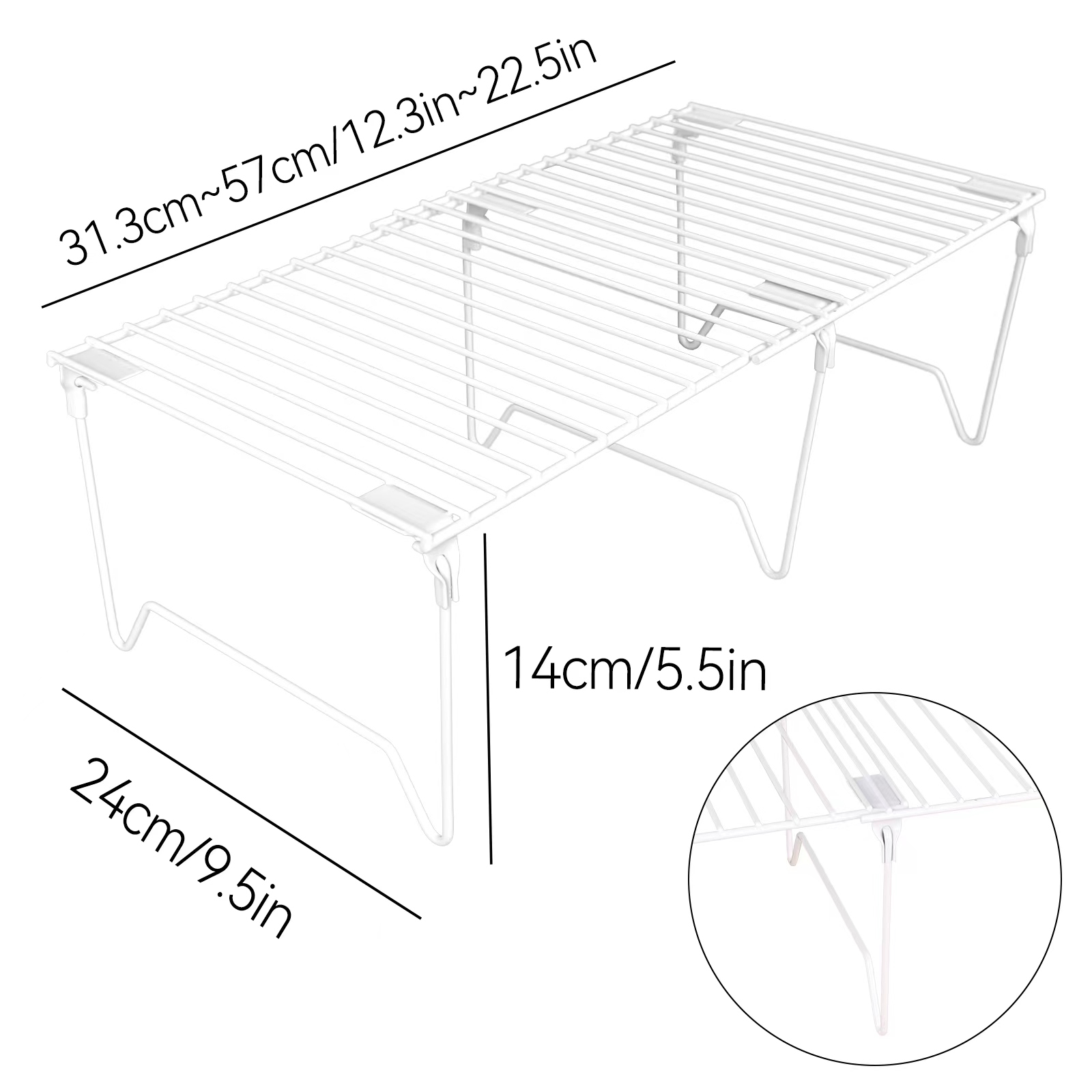 1/2-Piece Set freezer shelf,Stackable Cabinet Organizer Shelves,Foldable Pantry Shelf,Plate, Dish,Rustproof Metal Storage Organizer