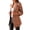 Brown, variant on Women Jacket Tailored Collar Plaid Double-breasted Casual Slim Women Blazer for Office