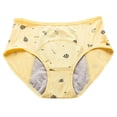 thumbnail image 6 of Tisuna Underwear For Big Girls Cartoon Print High Waist Briefs Comfortable Breathable Teen Girls Youth School Holiday Playwear Underwear Panties Yellow Size M, 6 of 8