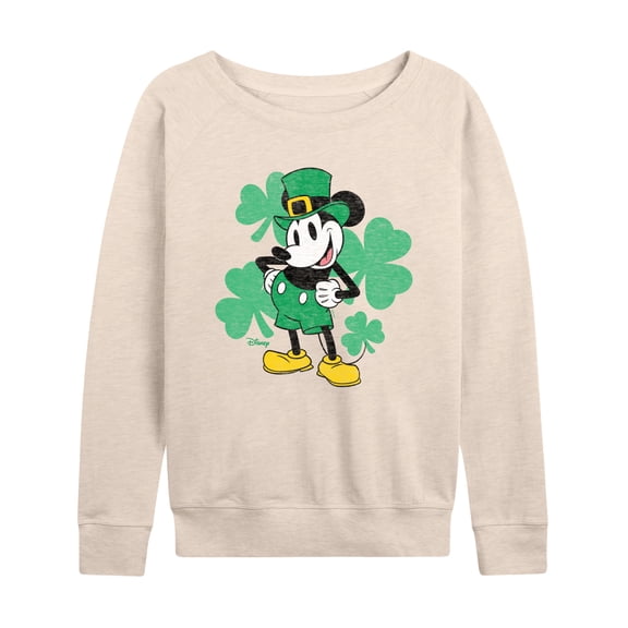 Disney - Leprechaun Mickey - Women's Lightweight French Terry Long Sleeve Shirt