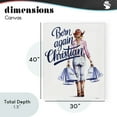 thumbnail image 3 of Born Again Christian Cowgirl Canvas Wall Art, design by Amanda Greenwood, 3 of 8