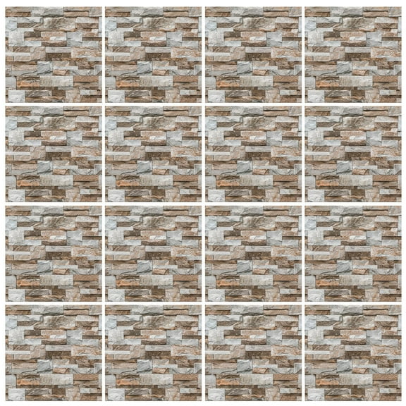 20 Sheets of Brick Wall Stickers Vintage Decals Peel and Stick Tiles for Wall Decorations