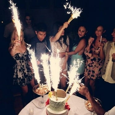 Nightlife Supplies USA Big Birthday Cake Sparklers, 12 Count