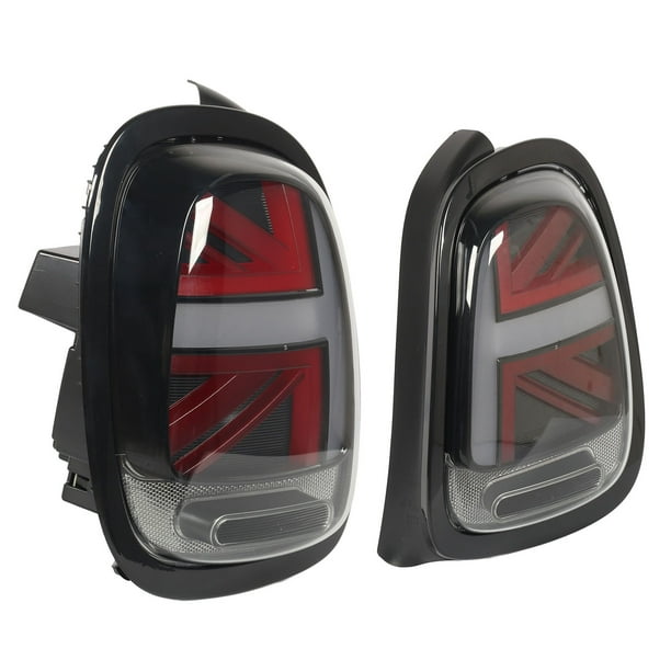 Luces Traseras LED Completas Union Jack, Señal De Secuencial, Actualización Plug And Play Para Mini F55 F56 F57 S JCW Modelos 2014 A 2024 Marco Negro De Alto Brillo
