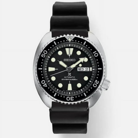 Seiko Prospex SRPE93 Automatic Diver Black Dial Silicone Strap Mens Watch