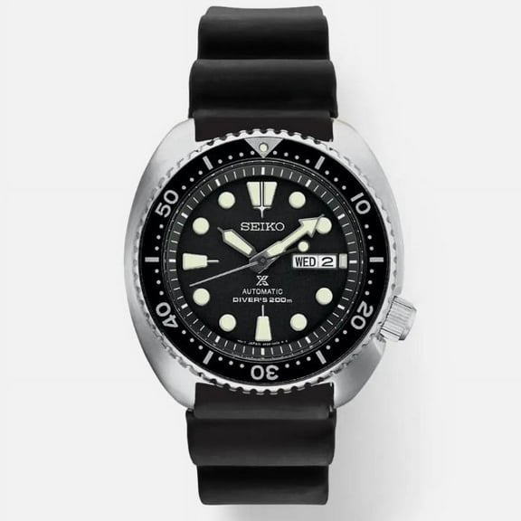 Seiko Prospex SRPE93 Automatic Diver Black Dial Silicone Strap Mens Watch
