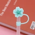 thumbnail image 2 of Silicone Straw Covers for 0.4" Straws, Cute Reusable Splash-Proof Straw Toppers for Water Bottles and Tumblers, Food-Grade Straw Protectors ( Light Blue ), 2 of 9