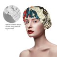 thumbnail image 2 of Kdxio Retro American Eagle Print Shower Cap for Women,Elastic and Reusable,Double Waterproof Layers Bathing Hat, 2 of 6