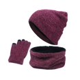 thumbnail image 2 of Gorro de invierno Salvador Gorro cálido Beanie bufanda guantes pantalla táctil roja, 2 of 8