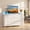 White, variant on BEAUTYPEAK TV Stand Dresser with 9 Fabric Drawers LED Light AC USB-C Charging Station, Black