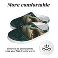 thumbnail image 6 of Wukai Abstract Geometric Shark Print Women's Indoor Bedroom Slipper Slip On Shoes, Unisex House Shoes with Anti-Skid Sole for Men, Gift for Women Men-8, 6 of 7