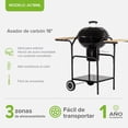 thumbnail image 4 of Asador de Carbón con Mesas Laterales, 18 Pulgadas con Termómetro y Bandeja de cenizas AVERA AC18ML, 4 of 10