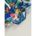thumbnail image 6 of Toddler Infant Baby Girl One-Piece Swimsuit Rash Guard Zipper Long Sleeve Swimwear Bathing Suit with Sun Hat Set Beach Wear, 6 of 7