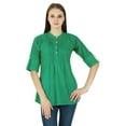 thumbnail image 1 of Robe Haut Boho Unie Tunique Décontractée Vêtements Femme Coton Été Robe d'Été, 1 of 4