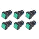 thumbnail image 5 of Interruptor de bloqueo automático 25 piezas Interruptor de botón cuadrado ABS Latón Interruptores de bloqueo automático de 8 pines con luz para equipos Electrodomésticos 16 mm 12 V(Verde), 5 of 8