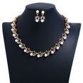 thumbnail image 5 of Conjunto de collar de aretes de diamantes de imitación de perlas de imitación, accesorios de joyería de elegancia exquisita JAMW Sencillez, 5 of 5