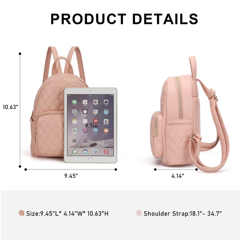 KL928 Quilted Mini Backpack for Women PU Leather Backpack  display picture 2