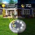 thumbnail image 5 of Focos solares ultrabrillantes de 8 LED de 6000 K, resistentes al agua IP65, juego de 4 para jardín al aire libre, iluminación empotrada en el suelo, 5 of 5