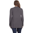 thumbnail image 3 of Women's Solid Casual Basic Comfy Loose Fit Long Sleeve Open Front cardigan, 3 of 4
