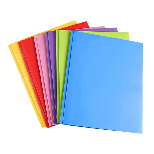 Carpeta de archivos con diseño de doble bolsillo, de plástico, con tarjetero, tamaño carta