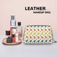 thumbnail image 4 of Classic Colorful Cute Squirrel Makeup Bag, Large Capacity Travel Cosmetic Bag for Women Girls- Travel Toiletry Bag Leather Portable Waterproof Makeup Case Organizer with Handle, 4 of 4