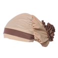 thumbnail image 3 of Chapeau de Mode pour Femmes à Double Ton Floral Bonnet de Chimiothérapie Colorblock Base Hat, 3 of 3