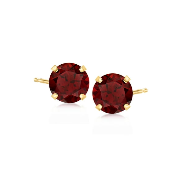 Ross-Simons 4.20 ct. t.w. Garnet Martini Stud Earrings in 14kt Yellow Gold, Women's, Adult