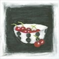 thumbnail image 2 of Zarris, Chariklia 15x15 Black Ornate Wood Framed with Double Matting Museum Art Print Titled - Cherries in Bowl, 2 of 4