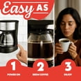 thumbnail image 5 of Cafetera Gourmia de 5 tazas, preparación con un solo toque, acero inoxidable, 5 of 5