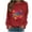 Red, variant on fartey Women's Warm Valentine's Day Sweatshirts Tee Warm Cozy Love Heart Printed Shirts Pullover Casual Long Sleeves Crewneck Fleece Tees Clothes
