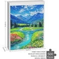 thumbnail image 3 of 500 Pieces Puzzles for Adults Landscape Jigsaw Puzzle Artwork Style Gifts DIY Mural Mountains Park Stream Oil Painting Entertainment Intellectual Educational Puzzles, 3 of 8