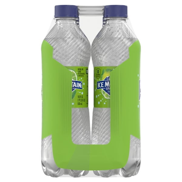 ICE MOUNTAIN Sparkling Water, Zesty Lime, 16.9 oz. Bottles (8 Count)