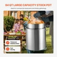 thumbnail image 6 of KFFKFF Silver Stockpot in Stainless Steel, Cooking Pot of 84 Quart Capacity, Kitchenware Sauce Pot inclusive of Basket, Lid, and Handle, Robust Commercial Grade Stock Pot, Sanding Finish, 6 of 8