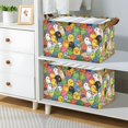 thumbnail image 2 of Yayeee Foldable Storage Basket for Shelves Waterproof Cloth Bins with Handles, Colorful Birds Pattern, 2 of 7