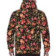 thumbnail image 7 of Naloa Rose Flowers Men's Casual Hooded Collar Drawstring Hoodies Pullover Sweatshirts Casual Long Sleeve Shirts-XX-Large, 7 of 7