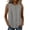 Gray, variant on Womens Cotton Sleeveless Tank Top Crew Neck Button Down Tanks Lightweight Loose Fit Shirt Summer Casual Comfy Tops Black XL
