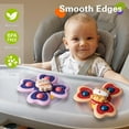 thumbnail image 2 of XiaoEn 3PCS Suction Cup Spinner Toys for 1 2 Year Old Boys Spinning Toys Baby Toys 12-18 Months Sensory Toys for Toddlers 1-3 Easter Basket Stuffers Gifts for 1 Year Old Girls, 2 of 7