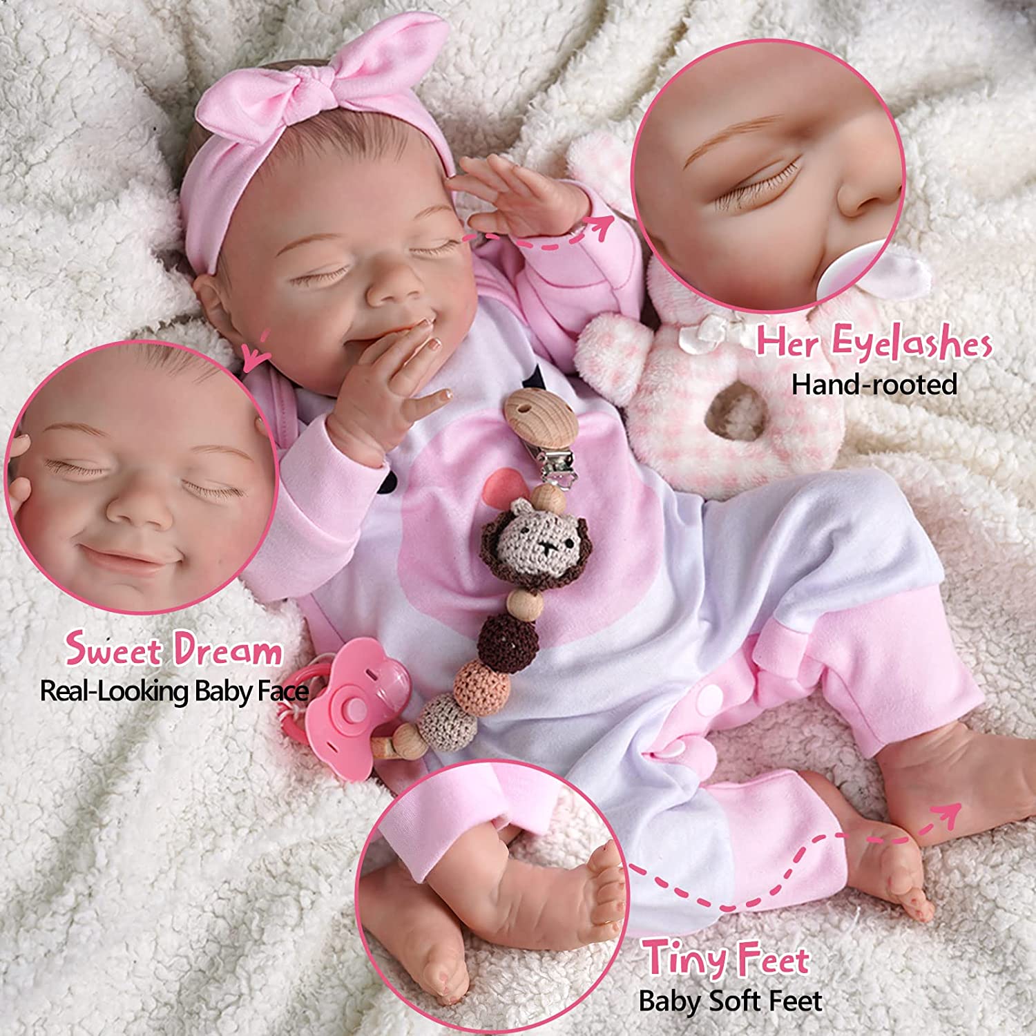 Buy JIZHI Reborn Baby Dolls 20 inch Realistic Newborn Baby Dolls Full Body Vinyl Sleeping Baby