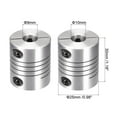 thumbnail image 2 of Uxcell Motor Shaft 9mm to 10mm Helical Beam Coupler Coupling 25mm Dia 30mm Length, 2 of 5
