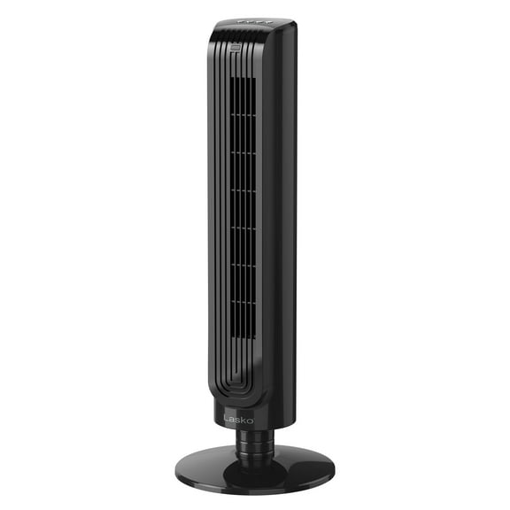 Lasko 32" Oscillating 3-Speed Tower Fan with Remote Control, Black, T32200