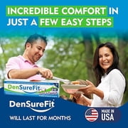 DenSurefit Lower Denture Reline Kit, 3-6 Month Soft Silicone Dentures Repair Set to Refit, Improve and Tighten, Easy to Use Reline Set with Larger Primer and Applicators for Comfortable Fit