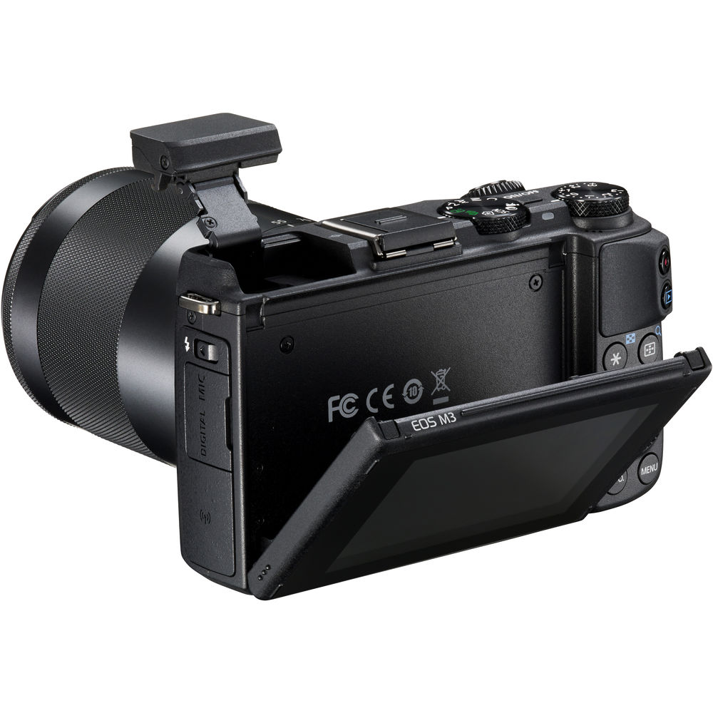 Q2173】 Canon EOS M3 + 18-55 3.5-5.6 HR_EOS_M3_BLACK_EFM18-