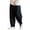 VZ43# Black, variant on Mens Pants Elastic Waist Patchwork Plus Size Breathable Trousers with Pocket Full Length Sports Line Pants Casual Versatile Dailywear