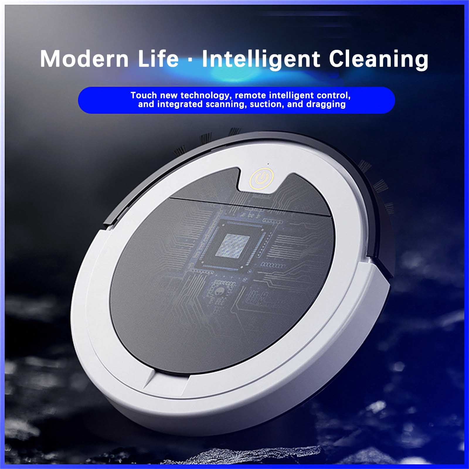 Kchsji RS9 Robot Vacuum and Mop, 2000mAh 90 Min, 2.4" Ultra Slim, Dual Spinning Brushes, 1999Pa Strong Suction, Self-Charging for Pet Hair Hard Floor, with Water Tank & Remote Control