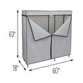 HoneyCanDo 60inch Wide Double Door Portable Wardrobe Closet with