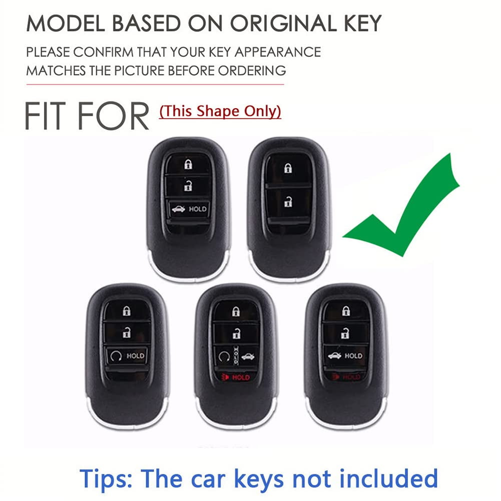 Universal 4-Button Smart Key Fob Protector Case Compatible with Select Honda Models Including Civic Accord CR-V HR-V and Pilot 2022-2024
